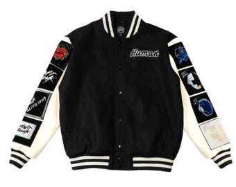 ダフト・パンク バーシティジャケット ウール＆レザー レトロ ストリートウェア