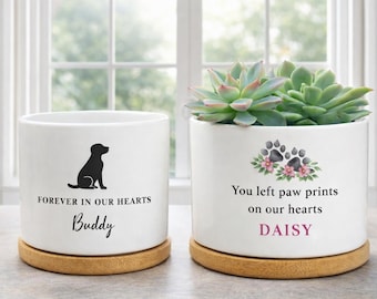 Personalized Pet Memorial Planter, Dog Loss Remembrance Gift, Custom Pet Flower Pot, Loss of Pet Gift, Dog Memorial Keepsake, Christmas Gift
