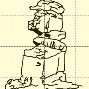 Puede incluir: Un dibujo en blanco y negro de una persona sentada con los brazos cruzados y la cabeza gacha.