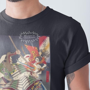 Samurai Clash T-Shirt – Japanese Art Tee, Ukiyo-e Battle Graphic Remix, Streetwear Anime Shirt, Gift for Him/Her