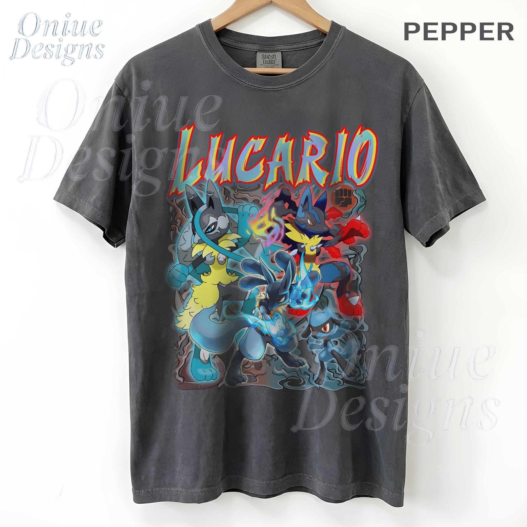 thumbnail image 2 of Pokémon Mega Lucario Unisex T-Shirt - Black - S 2 of 9