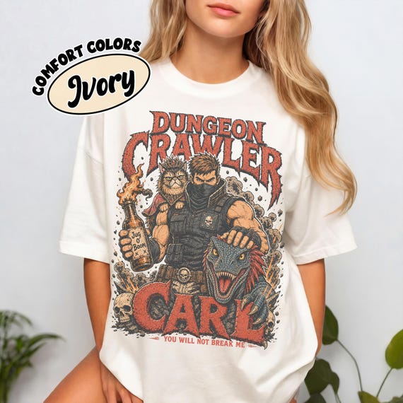 Dungeon Crawler Carl Shirt, Princess Donut And Mongo Graphic Tee.