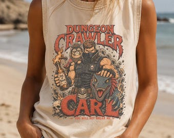 Dungeon Crawler Carl Wash Tank, Carl Princess Donut And Mongo Shirt, DCC Inspired LitRPG Bookish Tee, Fantasy Novel Fan Gift.