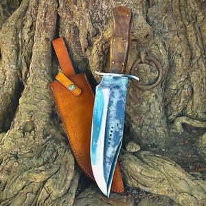 handmade Bowie knife gift for husband or boyfriend Christmas gift for him personalized birthday gift for hubby New year gift hunting knife image 1