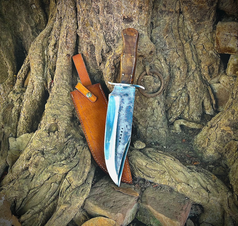 handmade Bowie knife gift for husband or boyfriend Christmas gift for him personalized birthday gift for hubby New year gift hunting knife image 1