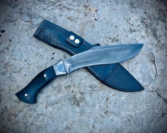 Forged Kukri knife with sheath 5160 spring steel kukri knife with personalisation gift knife for birthday and Christmas knife in kukri shape