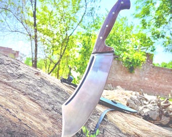 Handmade Huge Machete Knife 1095 Carbon Steel knife with Full Tang handle Camping Knife Gift for Him Large  Knife for Birthday Gift