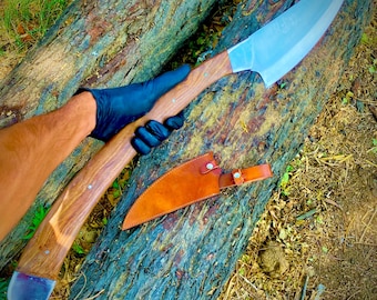 Handgefertigtes Schwert mit langem Griff mit Scheide und kostenloser Personalisierung am Schwert, Bestes Sammlerschwert zu Hause Holzgriff Schwert, Full Tang Schwert