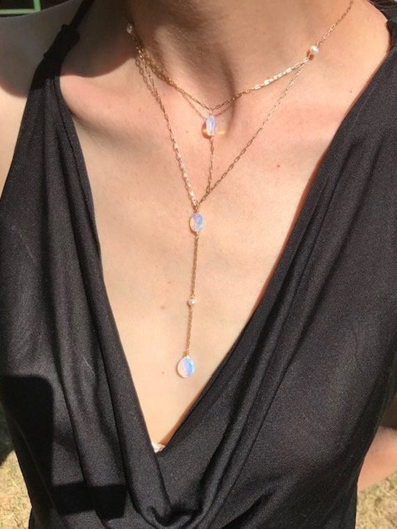 Opalite layered necklace