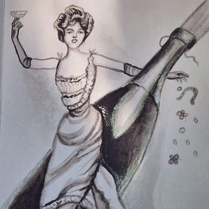 Happy New Year greeting card, champaign, new years eve, greeting