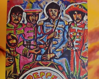 Sgt Pepper Beatles greeting card