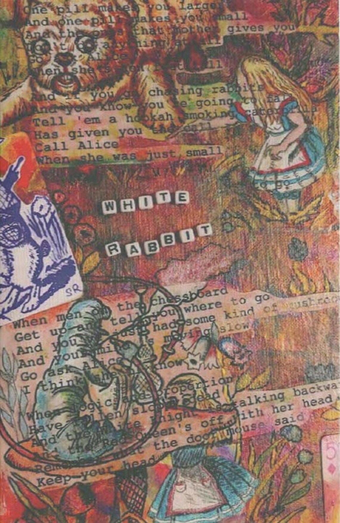 White Rabbit, Art Greeting Card, Alice in Wonderland - Etsy