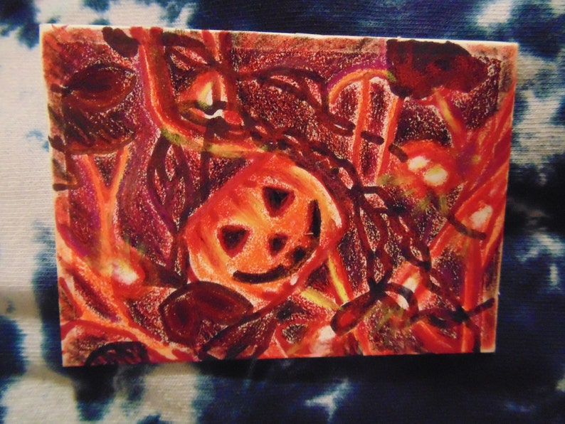 Halloween ACEO, Jack O Lantern image 1