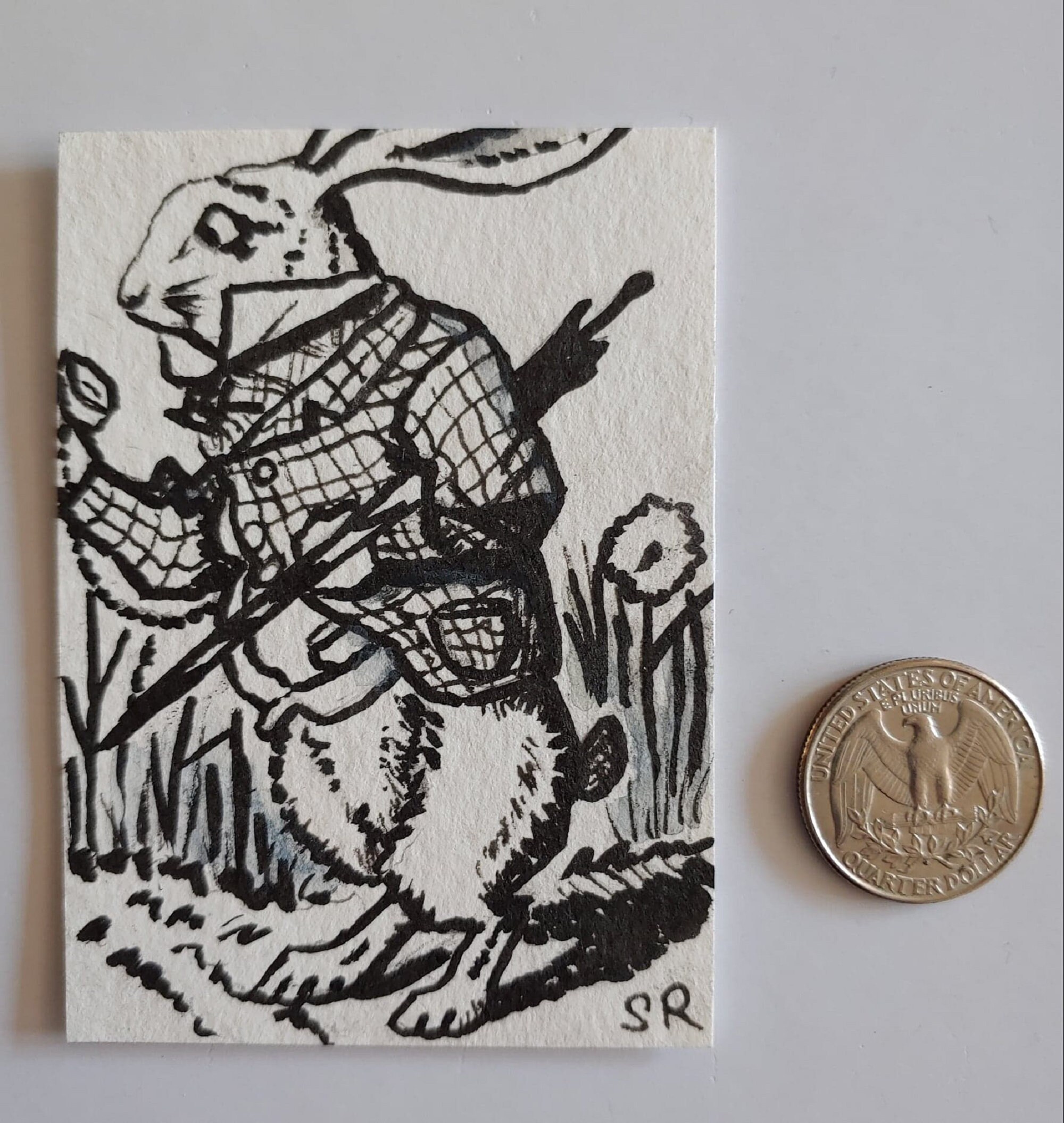 I'm Late White Rabbit Alice in Wonderland Mini - Etsy