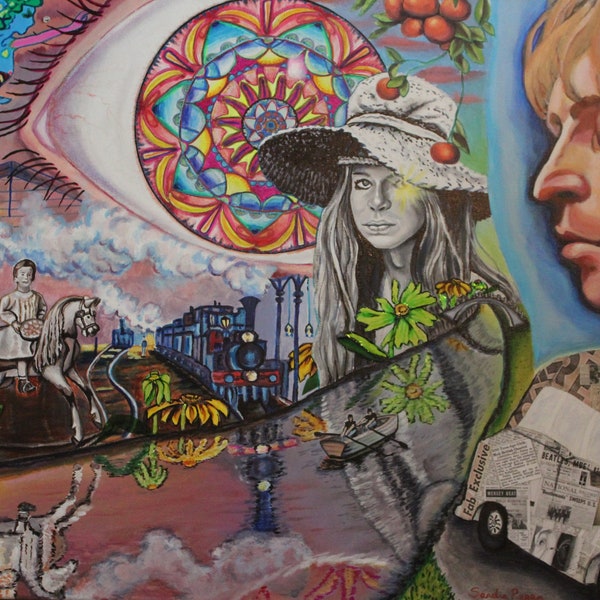 LSD Dream, Lucy in the sky with Diamonds, John Lennon, rock and roll, Original painting, original prints, beetles music