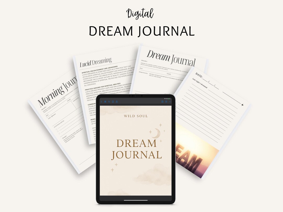 Dream Journal | Printable Dream Tracker & Reflection Pages | Digital Journal for Spiritual ...