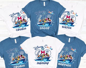 Chemise Disney Cruise personnalisée, chemise personnalisée Disney Cruise 2025, chemise Disney Cruise pour vacances en famille, chemise Disney Cruise Mickey et ses amis
