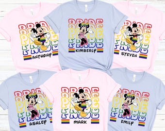 Disney Pride Shirt, Mickey & Minnie Pride Shirt, Disneyland Rainbow Flag Shirt, Disney Vacation LGBT Tee, Disneyworld Gender Equality Shirts
