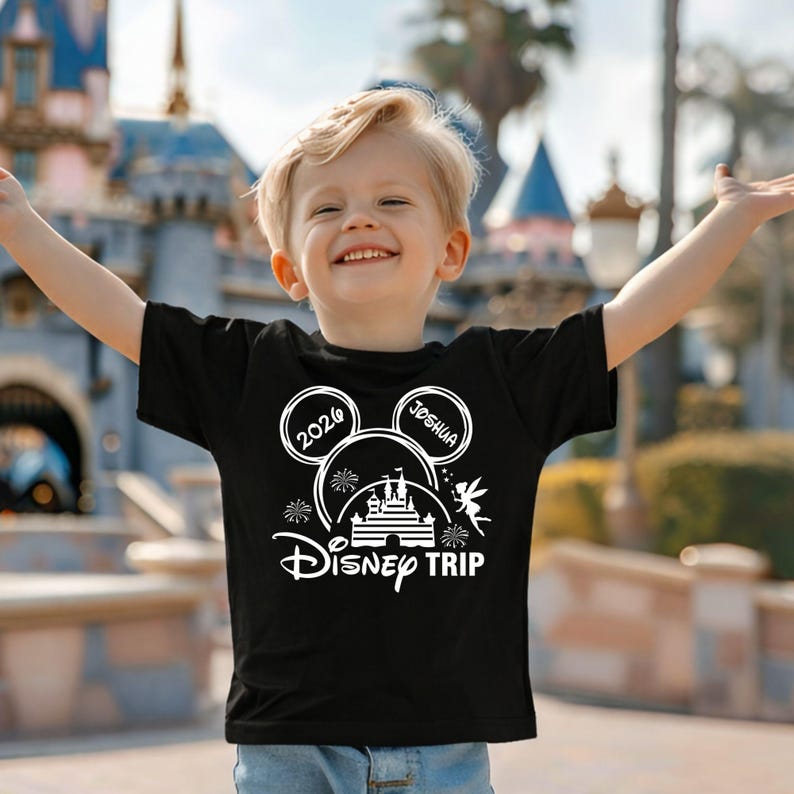 Custom Disneyland Family Matching 2026 Shirts, Comfort Colors® Disney Castle Shirt, Disney 2026 Shirt, Disney Leopard Minnie Mouse T-Shirt image 6