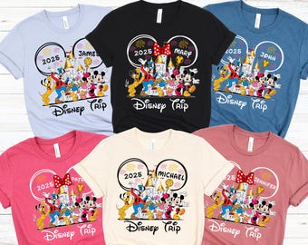 Disney Family Trip T-Shirt 2025, Personalized Disney Trip 2025 Shirt, Disney Vacation Tee, Custom Disney Shirts 2025, Disney Matching Shirts
