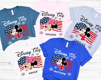 Disney Trip Patriotic Shirt, Disney Independence Day Shirt, Disney 4th of July Shirt, Mickey & Minnie Patriotic Tee, Disney Memorial Day Tee