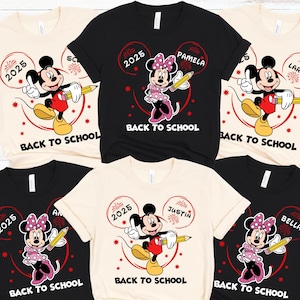 Disney Back To School Shirt 2025, Mickey & Minnie Mouse Back To School Shirt, Disneyworld First Day Of School Tee, Disneyland School Shirs
