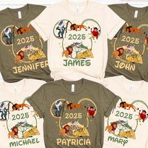 Personalisiertes Disney Animal Kingdom Shirt 2025, personalisierte Disney Animal Kingdom T-Shirts, Magic Kingdom Familien-T-Shirt, Disney Safari T-Shirts