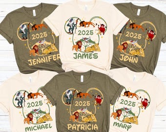 Maglietta personalizzata Disney Animal Kingdom 2025, T-shirt personalizzate Disney Animal Kingdom, T-shirt famiglia Magic Kingdom, T-shirt Disney Safari
