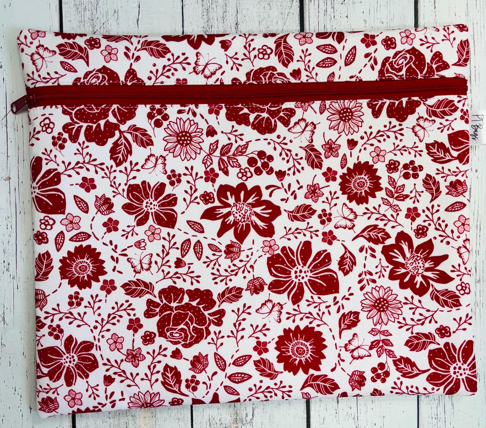 Fabric Cross Project Cross Stitch Project Bag, Redwork Fabric by Timeless Fabrics - Etsy