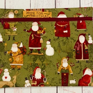 Cross Stitch Project Bag, Christmas Project Bag, Teresa Kogut Christmas Kringle Fabric