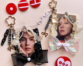 Arirang Photocard Holder Kpop Card Sleeve | Army Gift PC Holder Keychain Fanmade Merch