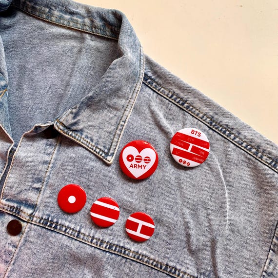 BTS Arirang Pin Button Set | Kpop Fan Merch Badge | ARMY Concert Freebies Gift