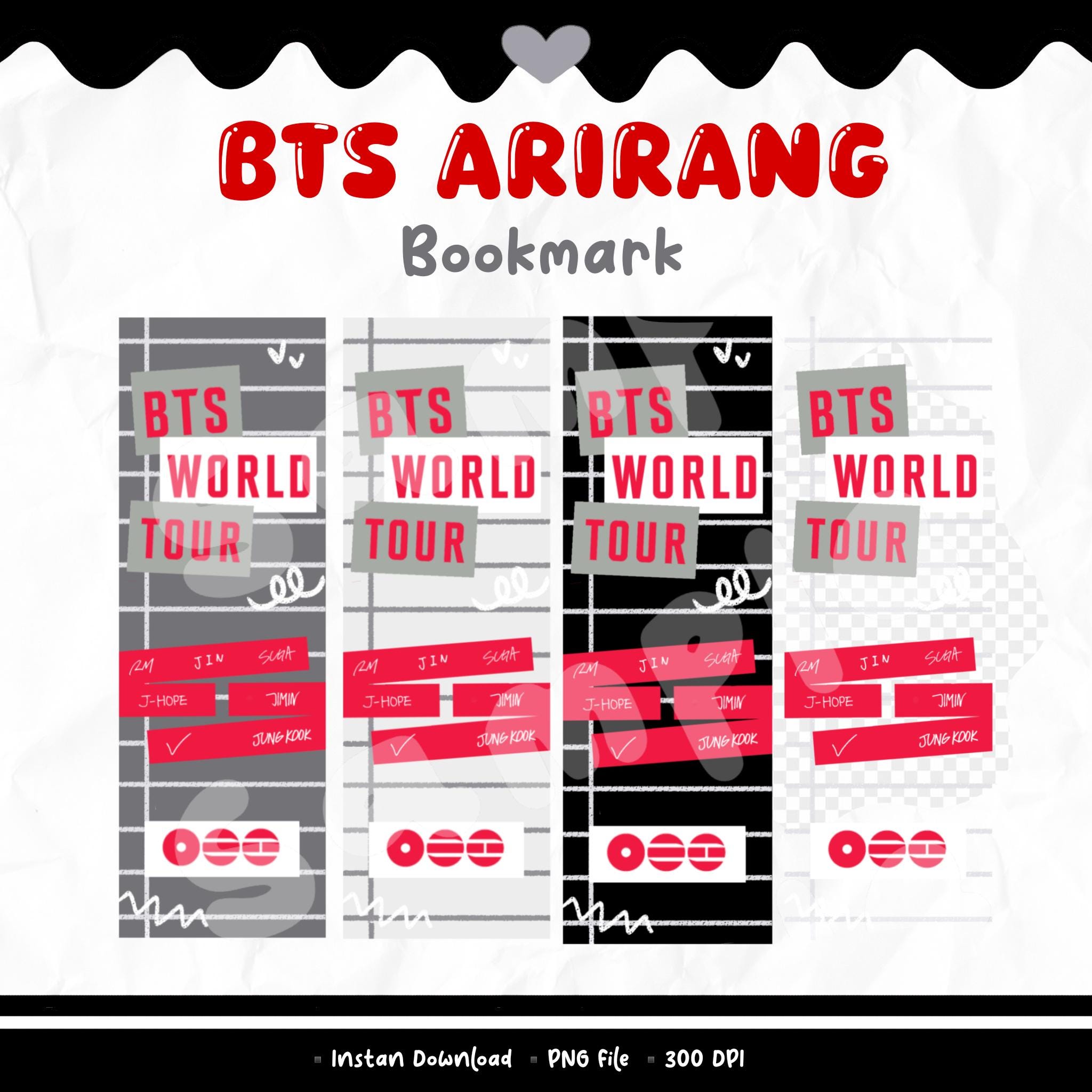 Bts Bookmarks - Etsy Israel