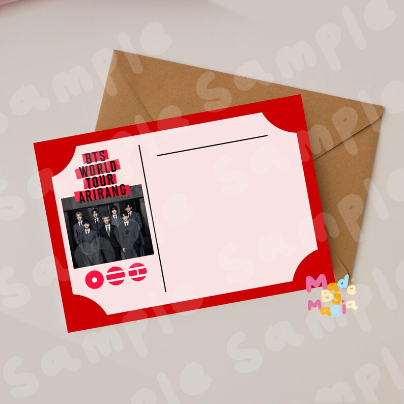 BTS Arirang Greeting Card Printable | Kpop Concert Freebies Card Army ...