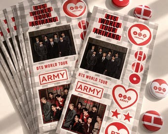 BTS Inspired Sticker Pack for Concert Freebies | Kpop ARMY Stickers