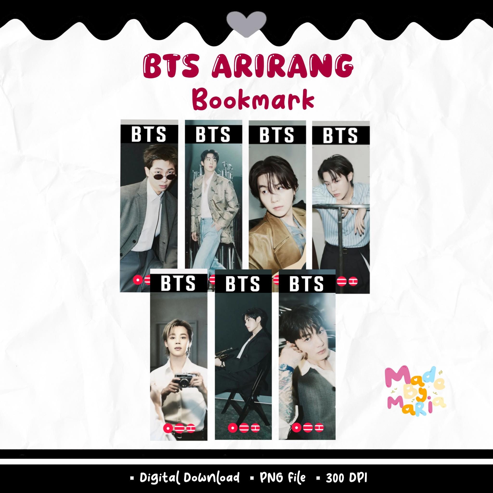 Bts Bookmarks - Etsy Australia