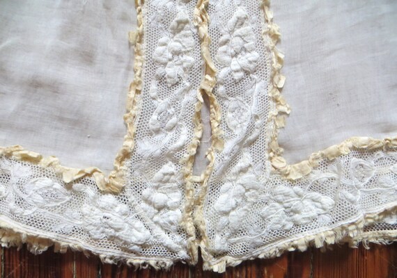 Gorgeous Edwardian/20s Semi-Sheer Ivory Cotton La… - image 9