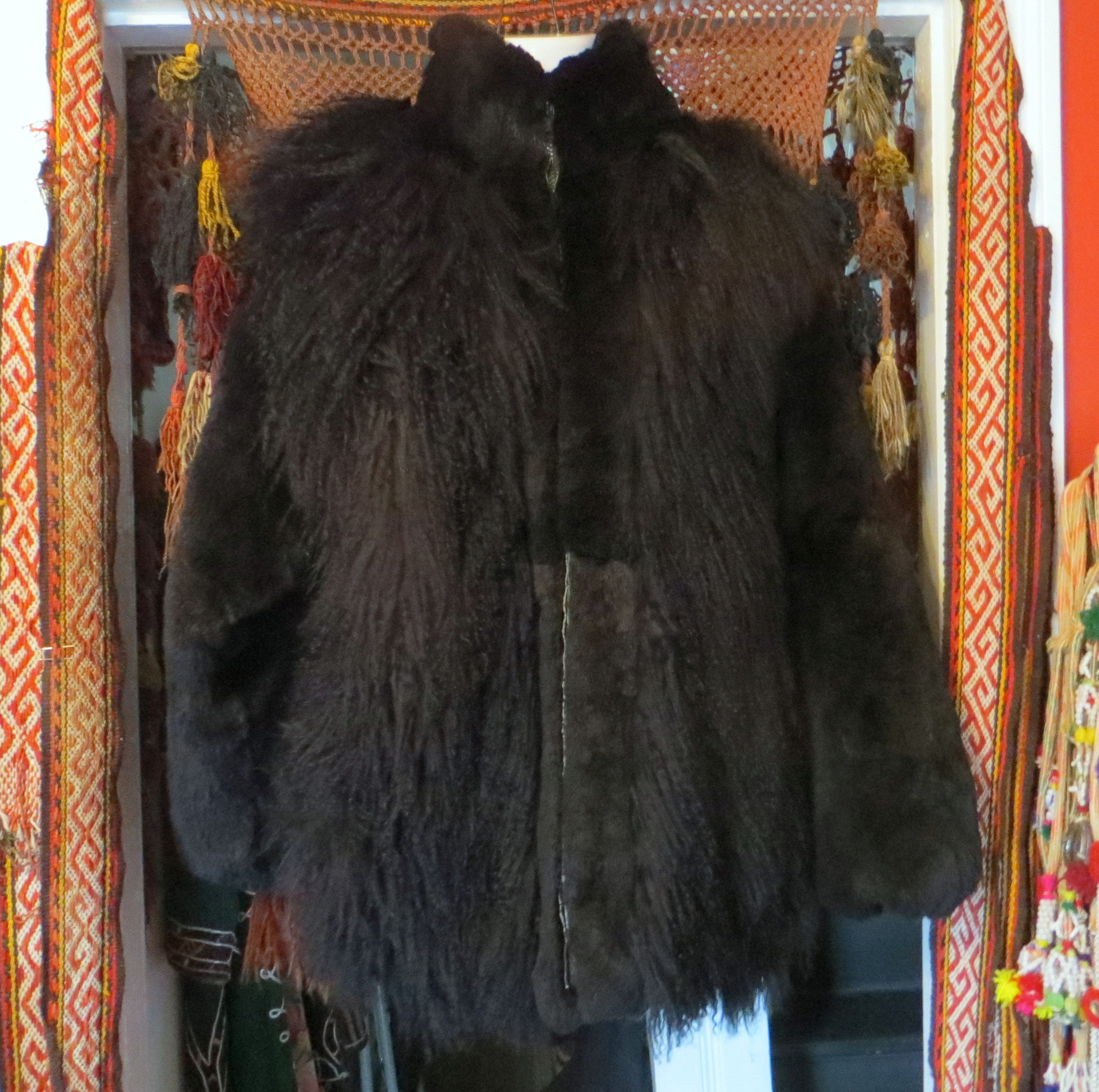 The Hudson Mid Length Black Fox Fur Coat for Men