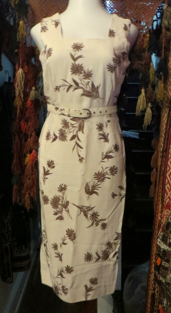 SALE 50s Two Piece Linen Dress w/Bolero Style Jac… - image 6