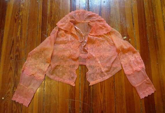 OOAK Victorian/Edwardian Overdyed Cotton Embroide… - image 8