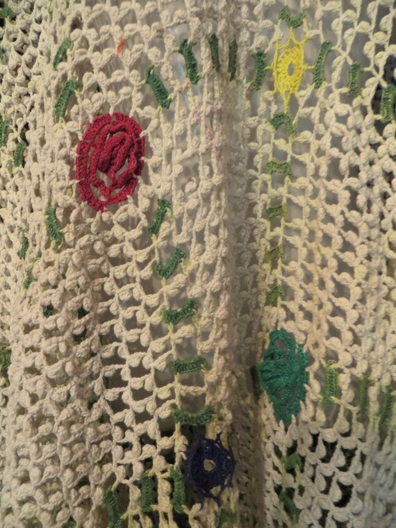 SALE OOAK Indian Kuchi/Rabari Hand Crocheted Ponc… - image 8