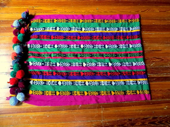 SALE Rare Super Long Guatemalan Handwoven Shawl w… - image 8