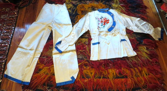 1940s/50s Boxed Asian Pajama Set with Slippers