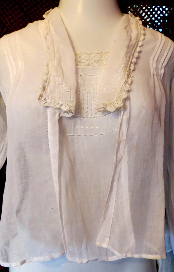 Exquisite Victorian/Edwardian Antique Sheer White… - image 7