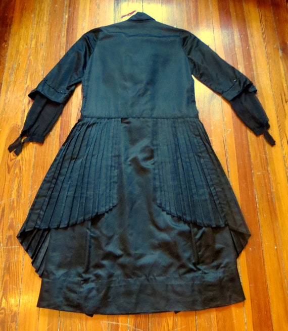 SALE Rare Black Victorian/Edwardian Silk Satin Dr… - image 7