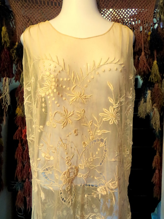 SALE Rare Museum Worthy Edwardian/20s Golden Lace 