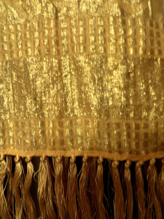SALE RARE Gold Buillion Thread Embroidered 20s Dec