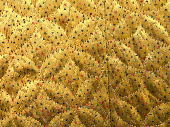 Exceptional 50s Nelly de Grab Gold Quilted Skirt … - image 9