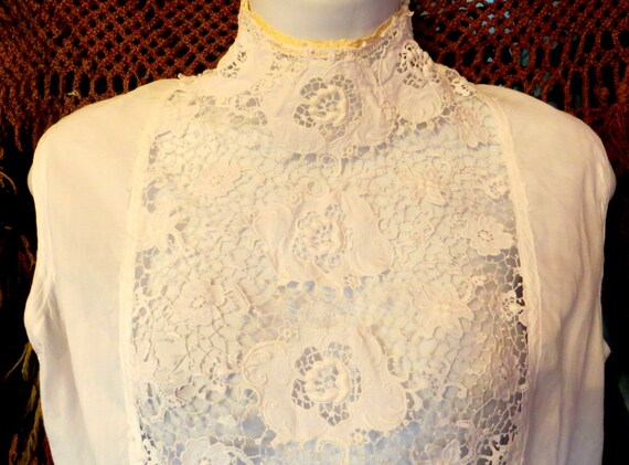 Stunning Antyique Victorian/Edwardian White Cotto… - image 8