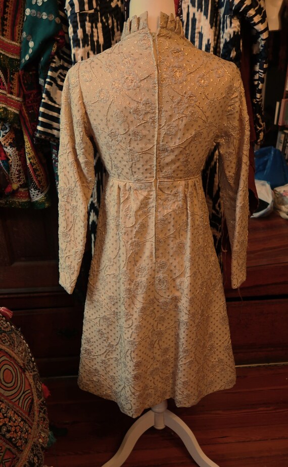 Gorgeous 60s Gold Metallic Lurex/Lame Party Dress… - image 7